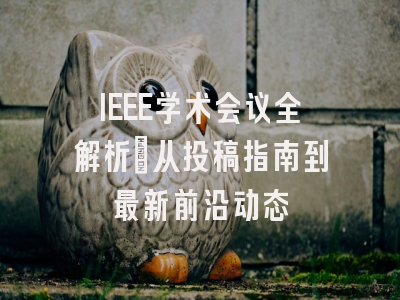 IEEE学术会议全解析：从投稿指南到最新前沿动态
