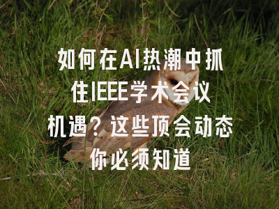 如何在AI热潮中抓住IEEE学术会议机遇？这些顶会动态你必须知道