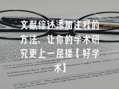 文献综述添加注释的方法，让你的学术研究更上一层楼【好学术】