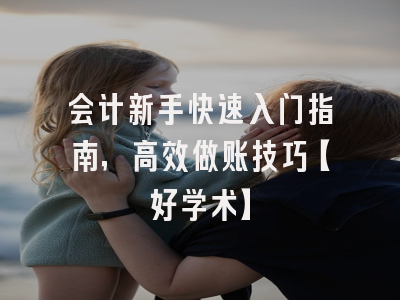 会计新手快速入门指南，高效做账技巧【好学术】