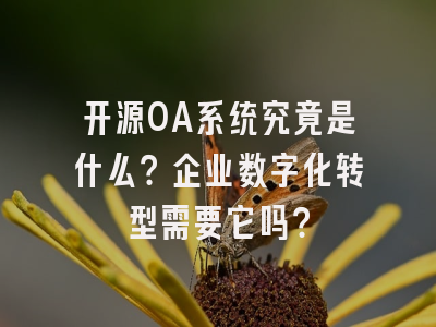 开源OA系统究竟是什么？企业数字化转型需要它吗？