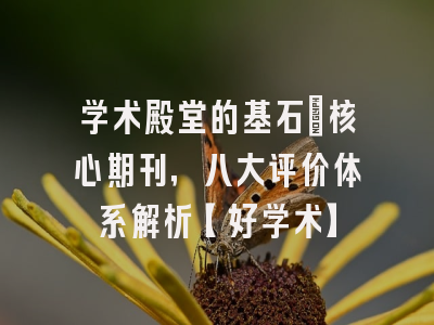 学术殿堂的基石：核心期刊，八大评价体系解析【好学术】