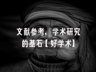 文献参考，学术研究的基石【好学术】