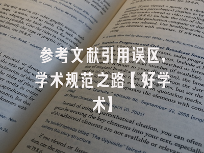 参考文献引用误区，学术规范之路【好学术】
