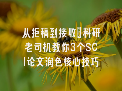 从拒稿到接收：科研老司机教你3个SCI论文润色核心技巧