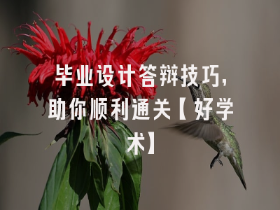 毕业设计答辩技巧，助你顺利通关【好学术】