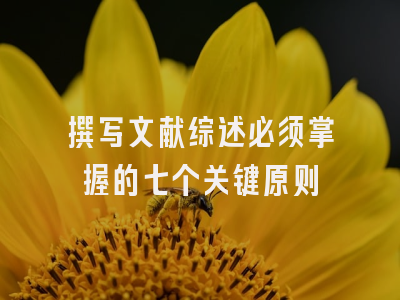 撰写文献综述必须掌握的七个关键原则