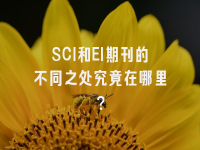 SCI和EI期刊的不同之处究竟在哪里？