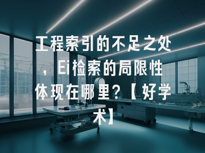 工程索引的不足之处，Ei检索的局限性体现在哪里？【好学术】