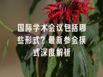 国际学术会议包括哪些形式？最新参会模式深度解析