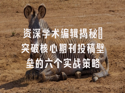 资深学术编辑揭秘：突破核心期刊投稿壁垒的六个实战策略