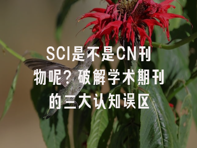 SCI是不是CN刊物呢？破解学术期刊的三大认知误区