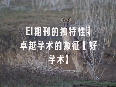 EI期刊的独特性：卓越学术的象征【好学术】