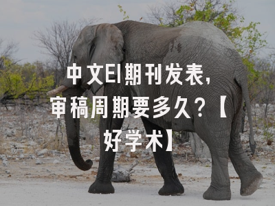 中文EI期刊发表，审稿周期要多久？【好学术】