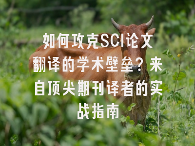 如何攻克SCI论文翻译的学术壁垒？来自顶尖期刊译者的实战指南