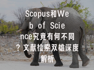 Scopus和Web of Science究竟有何不同？文献检索双雄深度解析