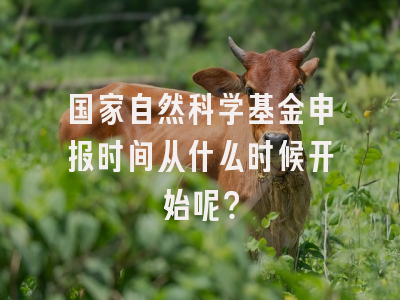国家自然科学基金申报时间从什么时候开始呢？