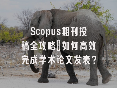 Scopus期刊投稿全攻略：如何高效完成学术论文发表？