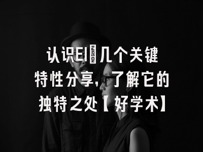 认识EI：几个关键特性分享，了解它的独特之处【好学术】