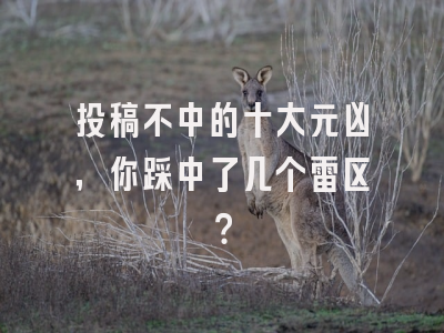 投稿不中的十大元凶，你踩中了几个雷区？
