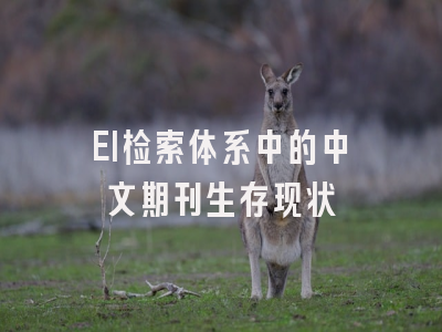 EI检索体系中的中文期刊生存现状