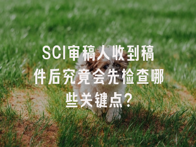 SCI审稿人收到稿件后究竟会先检查哪些关键点？