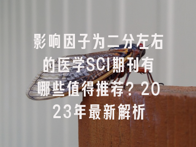 影响因子为二分左右的医学SCI期刊有哪些值得推荐？2023年最新解析