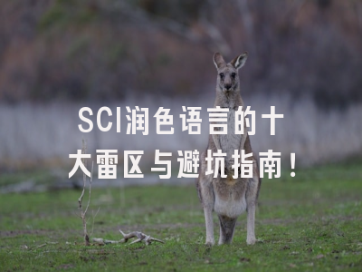 SCI润色语言的十大雷区与避坑指南！