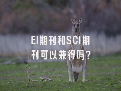 EI期刊和SCI期刊可以兼得吗？