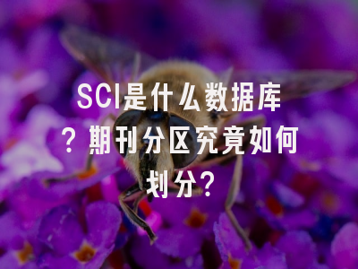 SCI是什么数据库？期刊分区究竟如何划分？