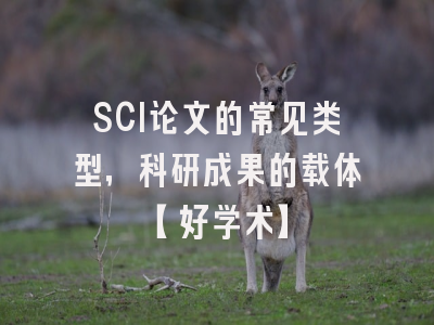 SCI论文的常见类型，科研成果的载体【好学术】