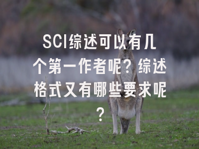 SCI综述可以有几个第一作者呢？综述格式又有哪些要求呢？