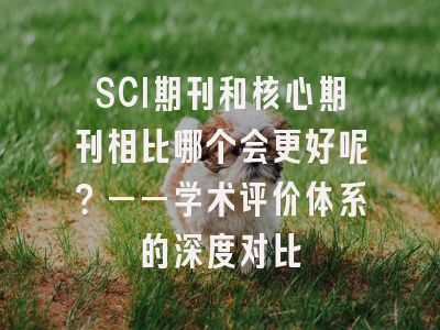 SCI期刊和核心期刊相比哪个会更好呢？——学术评价体系的深度对比