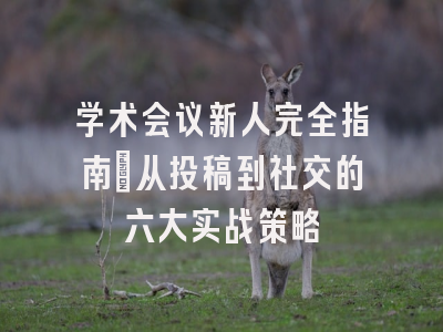 学术会议新人完全指南：从投稿到社交的六大实战策略
