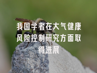 我国学者在大气健康风险控制研究方面取得进展