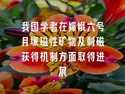 我国学者在嫦娥六号月壤磁性矿物及剩磁获得机制方面取得进展