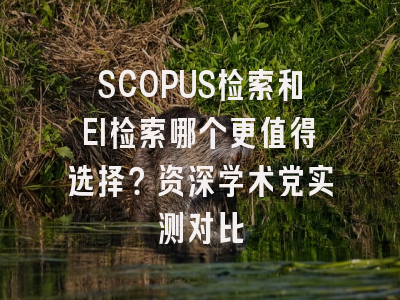 SCOPUS检索和EI检索哪个更值得选择？资深学术党实测对比