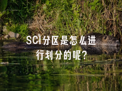 SCI分区是怎么进行划分的呢？