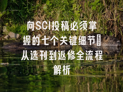 向SCI投稿必须掌握的七个关键细节：从选刊到返修全流程解析