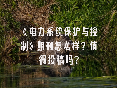 《电力系统保护与控制》期刊怎么样？值得投稿吗？
