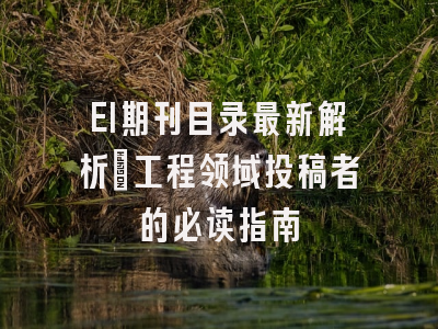 EI期刊目录最新解析：工程领域投稿者的必读指南