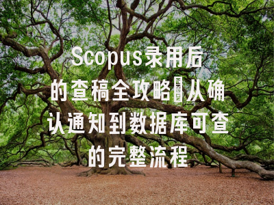 Scopus录用后的查稿全攻略：从确认通知到数据库可查的完整流程