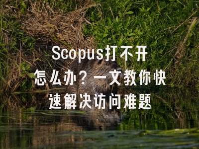 Scopus打不开怎么办？一文教你快速解决访问难题