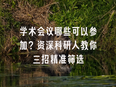 学术会议哪些可以参加？资深科研人教你三招精准筛选