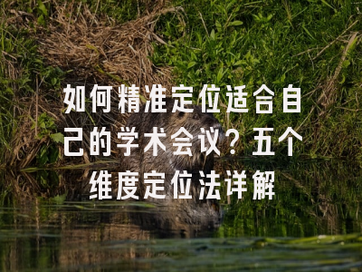 如何精准定位适合自己的学术会议？五个维度定位法详解