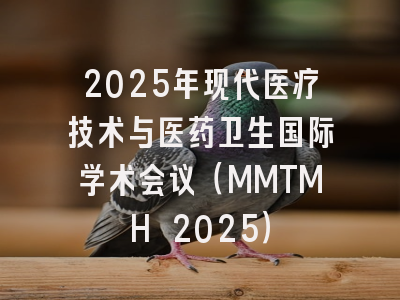 2025年现代医疗技术与医药卫生国际学术会议（MMTMH 2025）