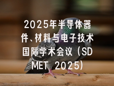 2025年半导体器件、材料与电子技术国际学术会议（SDMET 2025）