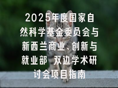 2025年度国家自然科学基金委员会与新西兰商业、创新与就业部 双边学术研讨会项目指南