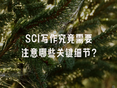 SCI写作究竟需要注意哪些关键细节？