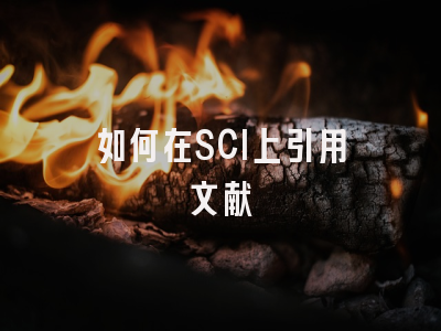 如何在SCI上引用文献